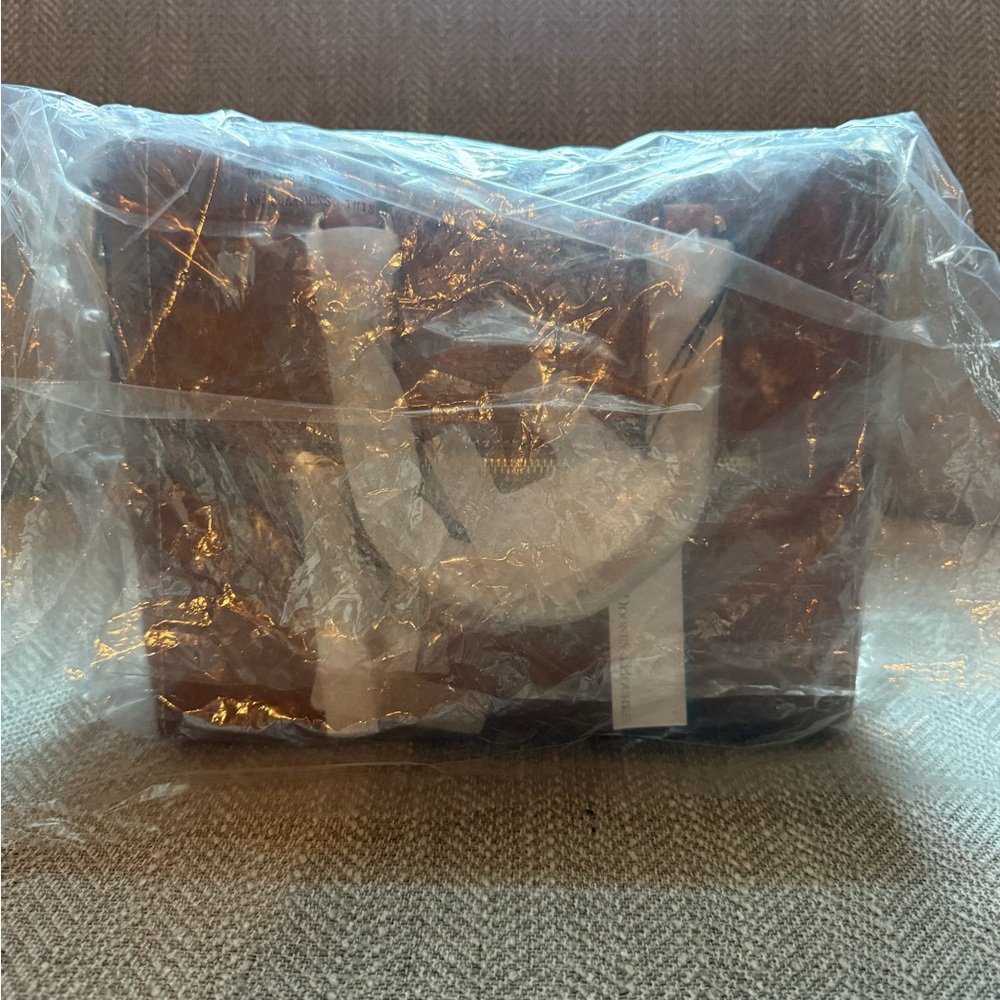 Dooney & Bourke Tan Leather Satchel - Picture 3 of 11